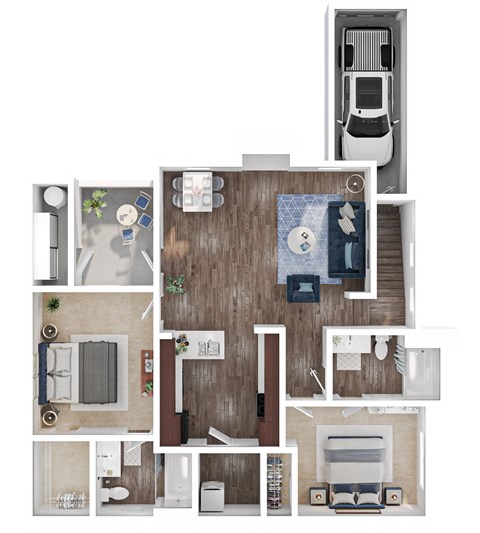 B2 Floorplan at Cambria Apartments in Gilbert Arizona